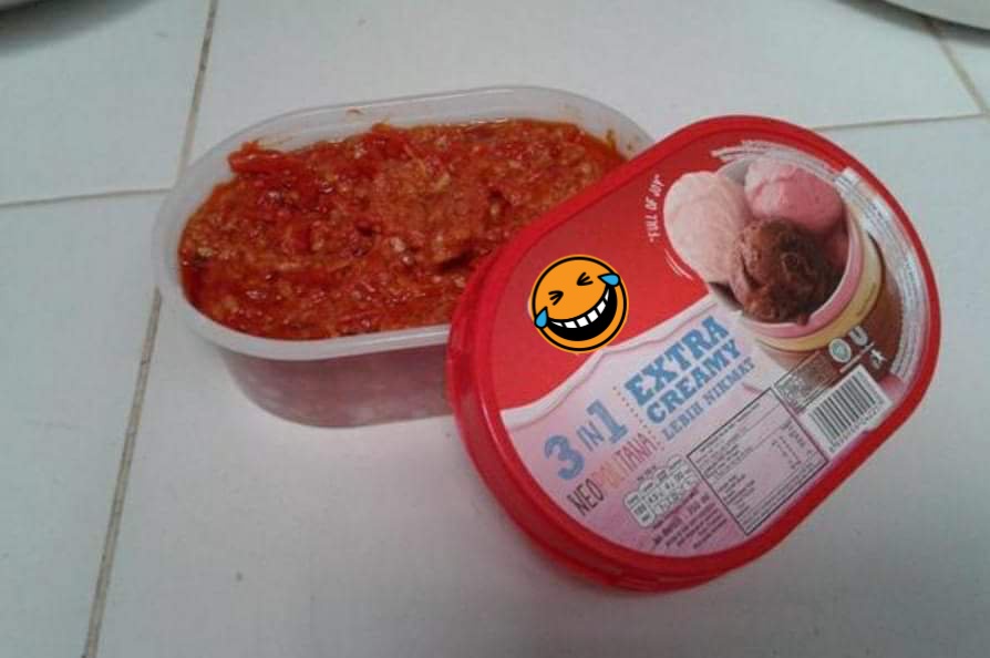 Potret menyimpan makanan yang bukan ditempatnya bikin senyum-senyum sendiri